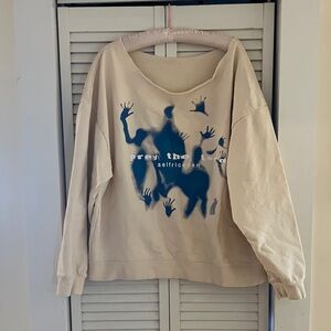 Aelfric Eden Pray the Lord Cut Off the Shoulder Sweatshirt